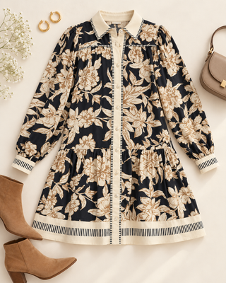 Muted Floral Dress