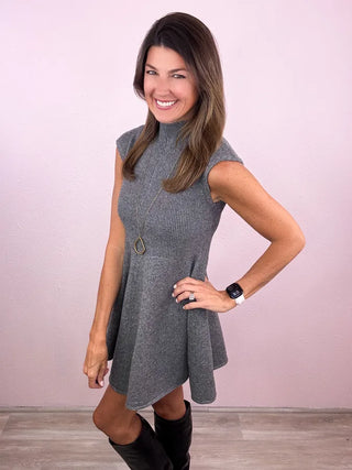 Knit Mock Neck Dress