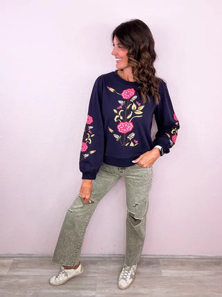 MICA Olive Wide Leg Denim