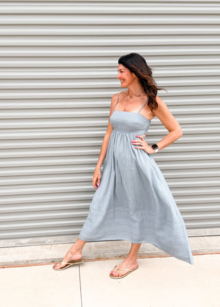 Sweet Simplicity Midi Dress (Denim)