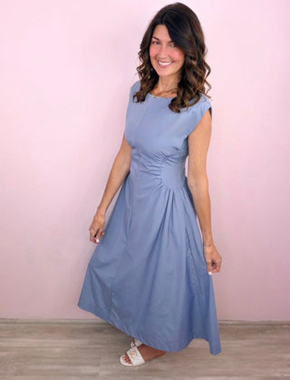 Ruched Waist Midi Dress