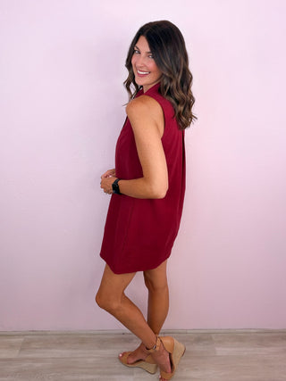 Signature Shift Dress (Crimson)