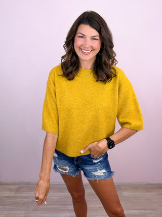 Everyday Luxe Knit Top (Chartreuse)