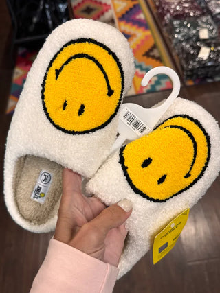 Yellow Smiley Slippers