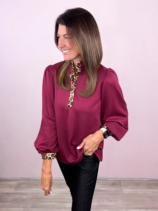Pops of Leopard Top