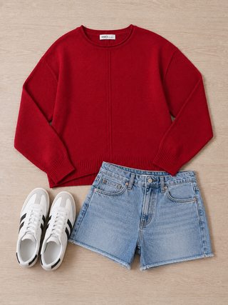 Wear On Repeat Knit Sweater (Wine)