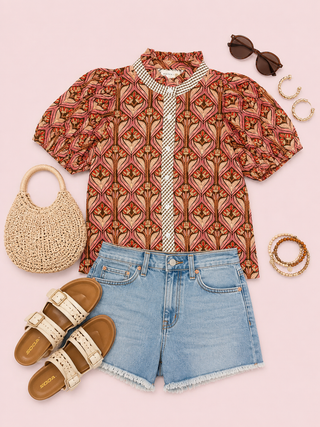 Gather & Grace Top (Brown)