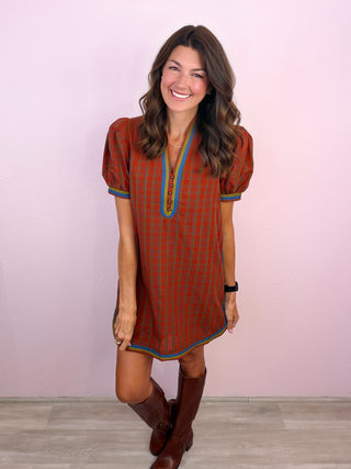 Plaid Perspective Dress