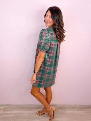 Polished Plaid Moment Dress