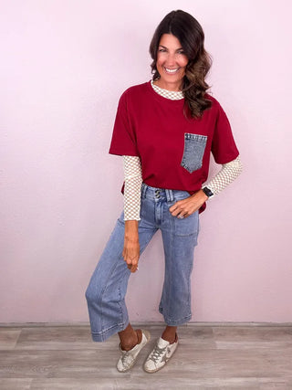 MICA HR Wide Crop Denim