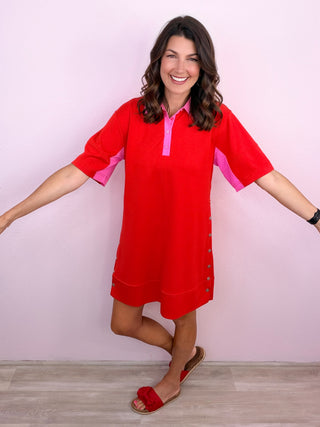 Just Add Confidence Dress (Red)