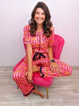 Savanna Soirée Ruffle Pajama Set