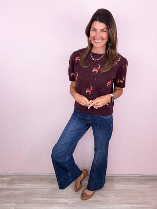 Hello, Deer Sweater Top