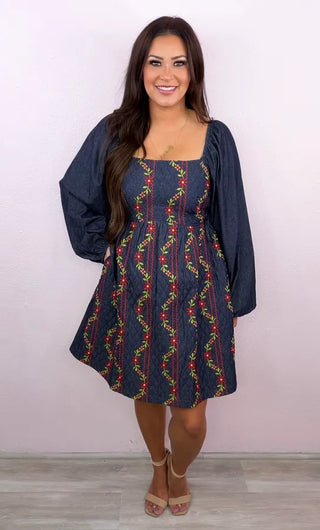 Quilted Vision Denim Dress