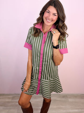 Side Note Dress (Army)