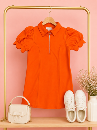 Charming Meets Casual Dress (Orange)