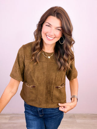 Horsebit of Charm Top - Brown