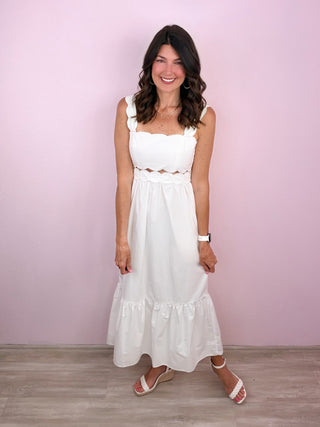 Sweet Details Maxi Dress (Ivory)