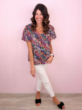 Color Rush Leopard Top