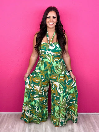 LMTD! Spring Fling Halter Neck Jumpsuit