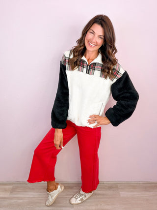 Risen® Tummy Control Slightly Cropped Red Denim