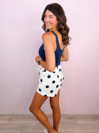 Double Take Premium V-Neck Tank - Navy