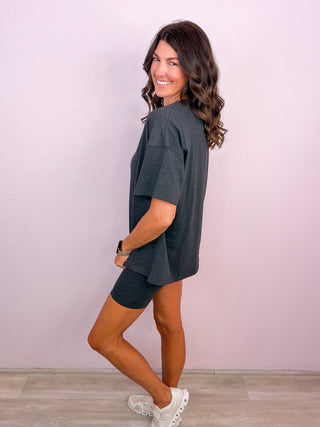 Off-Duty Relaxed Shorts Set - Charcoal