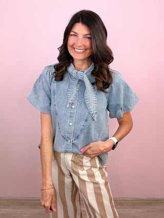Statement Maker Denim Top