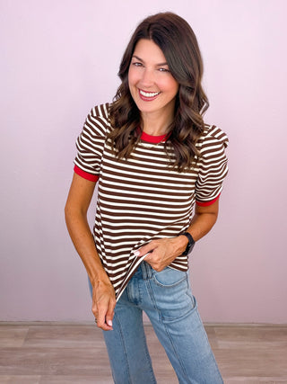 Such a Delight Top (Brown)