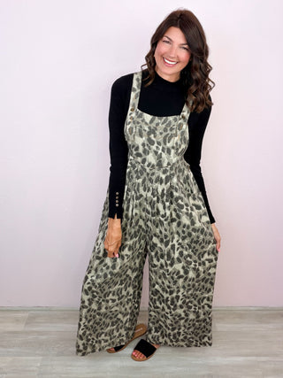 Cute In Leopard Overalls