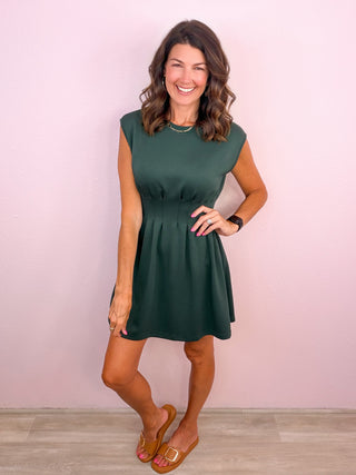 Elevated Throw On Dress (Forest)