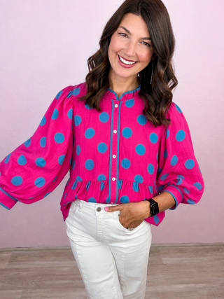 Spot On Blouse (Pink)