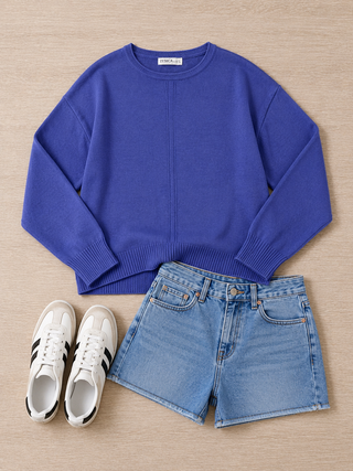 Wear On Repeat Knit Sweater (Purple)