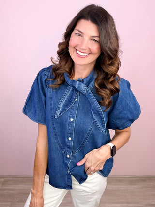 Statement Maker Denim Top