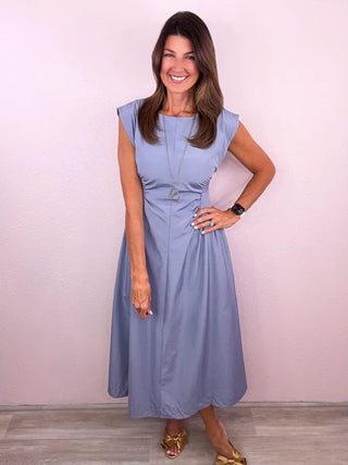 Ruched Waist Midi Dress