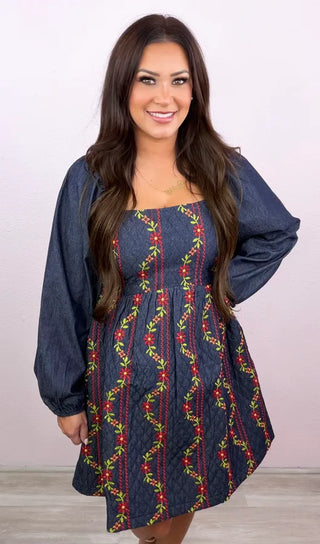 Quilted Vision Denim Dress