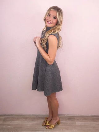 Knit Mock Neck Dress
