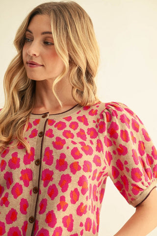 Wild But Sweet Cardigan Top