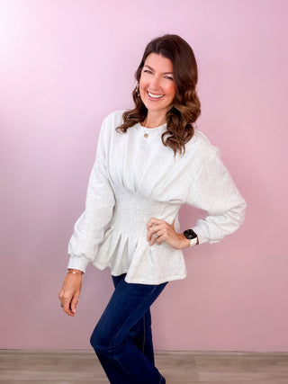 Structured Peplum Pullover