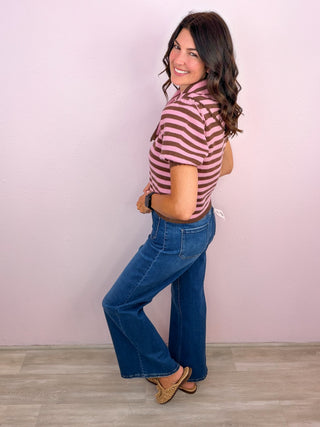 MICA Front Pocket Wide Leg Denim