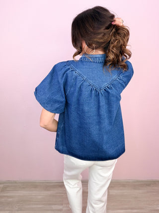 Statement Maker Denim Top