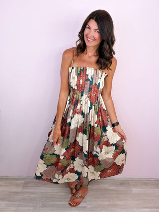 Lasting Impression Midi Dress (Teal)