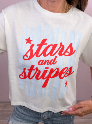 Stars & Stripes Crop T-shirt