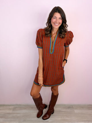 Plaid Perspective Dress