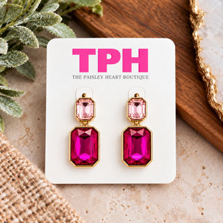 The Double Take Crystal Drop Earrings