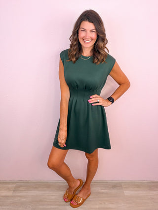 Elevated Throw On Dress (Forest)