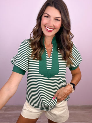 Stripe Crush Top (Hunter)