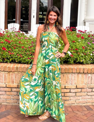 Spring Fling Halter Neck Jumpsuit