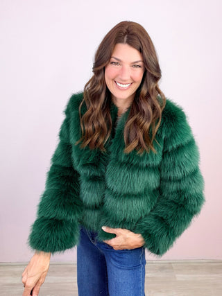 The Emerald Affair Faux Fur Jacket