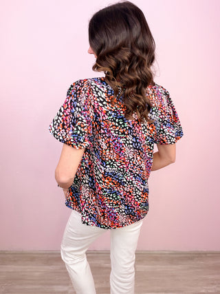 Color Rush Leopard Top